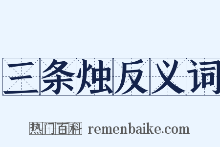 三条烛反义词是什么意思的图片